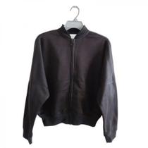 Bomber moletom ziper extra preto gg
