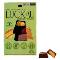 Bombom 54% Cacau Creme de Pistache Luckau Pouch 82,5g