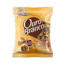 Bombom com Recheio de Chocolate e Cobertura de Chocolate Branco Lacta Ouro Branco Pacote 1kg Bombom com Recheio de Chocolate e Cobertura de Chocolate Branco Lacta Ouro Branco Pacote 1kg