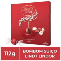 Bombom de Chocolate Suiço Lindt Lindor, 1 Caixa de 112g