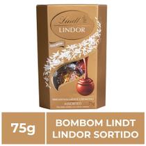 Bombom de Chocolate Suíço Lindt Lindor Sortido, 1 Caixa 75G
