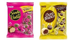 Bombom Lacta Sonho De Valsa E Ouro Branco 2 Pacotes De 1Kg
