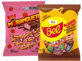 Bombom Moranguete + Bombons Sortidos Bel 450g - 2 Pct