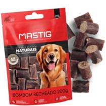 Bombom Recheado Mastig Pacote c/ 200g Petisco Natural p/ cães Esôfago Recheado Adestramento