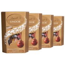 Bombom Sortido De Chocolate Suíço Lindt Lindor, 4 Caixas 75G