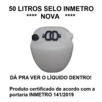 Bombona 50L Empilhável com Selo Inmetro Galão Novo para Água, Alimentos e Produtos Químicos Branca