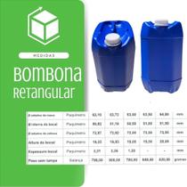 Bombona Plástica de 20 Litros Azul com Tampa Lacre Rosca BPA FREE