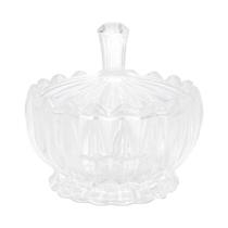 Bomboniere 11 cm de cristal transparente com tampa Geneva Wolff - 25532