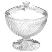 Bomboniere Cristal Acrílica Luxo com Tampa mesa Escritório Doces