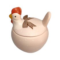 Bomboniere De Galinha Pote Pequeno De Ceramica Cor Rose