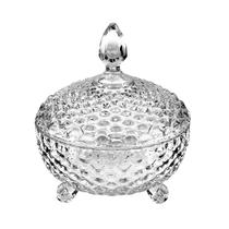 Bomboniere de Vidro 16x18cm Potiche Decorativo Baleiro Enfeite Doces Decoração Presente Cozinha