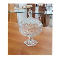 Bomboniere de Vidro c/Pé e Tampa Berlin Transparente 16x25cm