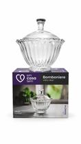 Bomboniere de Vidro com Tampa 270ml Porta Doces Cristal Decorativa Elegante Bomboniere de Vidro com Tampa 270ml Porta Doces Cristal Decorativa Elegante