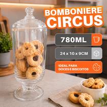 Bomboniere De Vidro Com Tampa 780ml Para Doces E Bombons