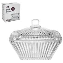 Bomboniere de vidro com tampa deli glass 11,8x9,5cm Bomboniere de vidro com tampa deli glass 11,8x9,5cm