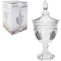 Bomboniere de vidro relevo santorini com pe 24,5x11,5cm de ø Bomboniere de vidro relevo santorini com pe 24,5x11,5cm de ø