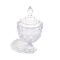 Bomboniere Diamond em cristal chumbo com pé 28 cm - Lyor Design