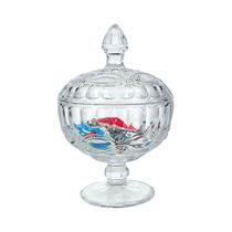 Bomboniere Infinity De Vidro Com Pé Potiche Mesa Doces 18cm Bomboniere Infinity De Vidro Com Pé Potiche Mesa Doces 18cm
