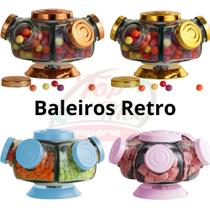 Bomboniere Mini Baleiro De Vidro Giratório Retro com Tampa cor:ALEATÓRIO