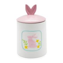 BOMBONIERE PORCELANA TAMPA HERMETICA ORELHAS DE COELHO 16cm