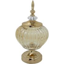 Bomboniere Pote Decorativo Em Bronze Vidro Biscoitos E Doces Bomboniere Pote Decorativo Em Bronze Vidro Biscoitos E Doces
