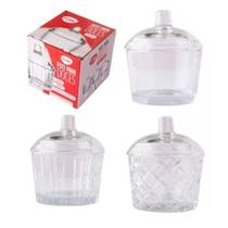 Bomboniere Pote Para Doces Vidro 240ml 9x7,5x10,5cm - Clink