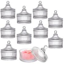 Bomboniere Potiche De Vidro 12,5cm Multiuso Baleiro 10 Peças