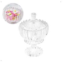 Bomboniere potiche decorativa Cristal c/pé Geneva 17x25cm Bomboniere potiche decorativa Cristal c/pé Geneva 17x25cm