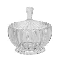 Bomboniere Potiche Decorativo Baleiro de Cristal com Tampa Geneva 17cm Wolff Bomboniere Potiche Decorativo Baleiro de Cristal com Tampa Geneva 17cm Wolff