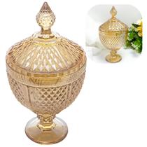 Bomboniere Potiche Decorativo de Cristal Bico de Jaca Com Pé LYOR