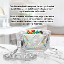 Bomboniere Vidro Pote Com Tampa 15cm Doce Bombons Decoração Bomboniere Vidro Pote Com Tampa 15cm Doce Bombons Decoração