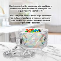 Bomboniere Vidro Pote Com Tampa 15cm Doce Bombons Decoração Bomboniere Vidro Pote Com Tampa 15cm Doce Bombons Decoração