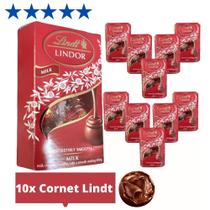 Bombons de Chocolate Suiço, Lindt Lindor, 10 Caixas de 37g