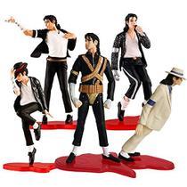 BOMJJOR 5 Pack Action Figure Michael Jacksn Dolls Rock King Classic MJ Album Figure Set (Versão Original 5PC)