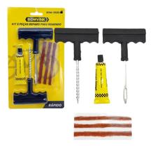 Bomvink Kit de Reparo de Pneu 6 Peças Bom-3626 com Remendo Rápido e Ferramentas Essenciais Carro Mot