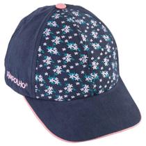 Bone 02-04 anos feminino pimpolho marinho/flores