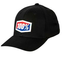 Boné 100% Official Flex Fit Preto Aba Curvada Masculino Boné 100% Official Flex Fit Preto Aba Curvada Masculino