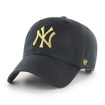 Boné 47 New York Yankees Metallic Clean Up Ajuste Relaxado Preto Boné 47 New York Yankees Metallic Clean Up Ajuste Relaxado Preto