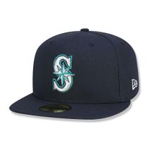 BONE 59FIFTY SEATTLE MARINERS MLB ABA RETA FITTED MARINHO New Era