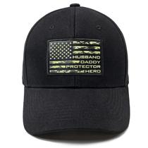 Boné 68LDROOTER Marido Papai Protetor Herói Camuflado Bandeira