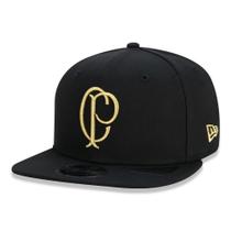 BONE 9FIFTY ORIGINAL FIT CORINTHIANS FUTEBOL ABA RETA SNAPBACK PRETO New Era