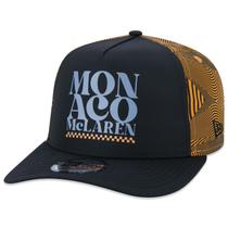 BONE 9FORTY A-FRAME MCLAREN F1 TEAM GP MONACO ABA CURVA AJUSTAVEL PRETO LARANJA ABA CURVA SNAPBACK PRETO New Era