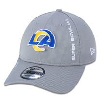 BONE 9FORTY LOS ANGELES RAMS SUPER BOWL LVI SIDELINE SNAPBACK ABA CURVA ABA CURVA SNAPBACK CINZA New Era