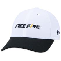 Boné Aba Curva Free Fire Branco Ajustável Fit 9Forty Boné Aba Curva Free Fire Branco Ajustável Fit 9Forty