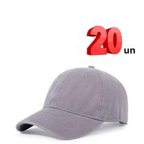 Boné Aba Curva Sarja Lavado Liso Old Desbotado Praia Dad Hat 20 Unidades