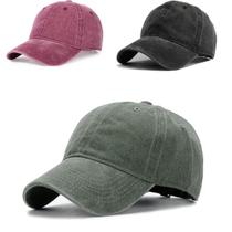 Boné Aba Curva Sarja Lavado Liso Old Desbotado Praia Dad Hat 3 Unidades