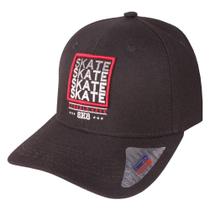 Boné Aba Curva Strapback Classic Hats Skate SK8 Preto