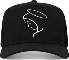 Boné aba curva trucker santa nossa senhora Aparecida Boné aba curva trucker santa nossa senhora Aparecida
