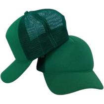 Boné Aba Curva Trucker Telinha Telado Snapback verde Boné Aba Curva Trucker Telinha Telado Snapback verde