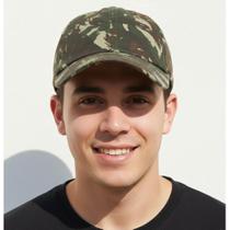 Boné Aba Curva Unissex Casual Camuflado Poliester